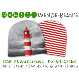 Nähset Erwachsenen Wende-Beanie, KU 54-61cm, Stormy...