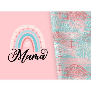 XL Panel + Kombistoff Mama & Mini, Mama Anker rosa, (2 in 1)