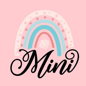PANEL + Kombistoff, Mama & Mini, Mini Anker rosa, (2...