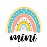 PANEL + Kombistoff, Mama & Mini, Mini Regenbogen bunt, (2 in 1)