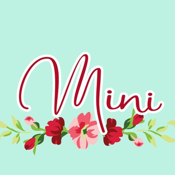 PANEL + Kombistoff, Mama & Mini, Mini Blumen türkis, (2 in 1)