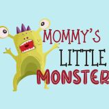 PANEL + Kombistoff, Mama & Mini, Mini Little Monster, (2 in 1)
