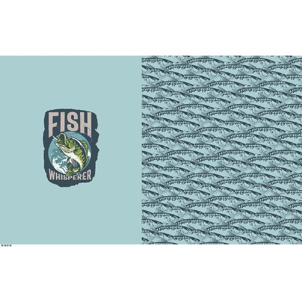 Bio-Jersey XL Panel + Kombistoff Gone Fishing, Fish Wisperer, 2 in 1