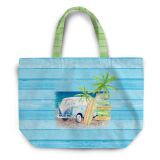 Nähset XL Shopper-Bag Tasche, Summer Van, blau, inkl. Schnittmuster + Anleitung