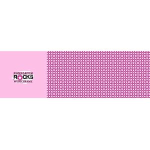 Bio-Jersey WUNSCHNAME Panel + Kombistoff KITA Spezial, Rocks pink, 2 in 1