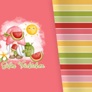 Bio-Jersey, PANEL + Kombistoff, Süßes Früchtchen, Melone