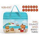 Nähset Hochw. Kindertasche Summer Fox, inkl. Schnittmuster + Anleitung, ägyptische Baumwolle