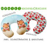 Nähset Nackenhörnchen, Summer Fox, Melonen, inkl. Schnittmuster & Anleitung
