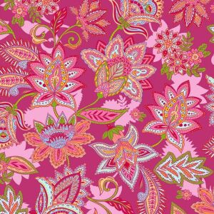 Bio-Jersey, Oriental rhapsody, Blumen pink