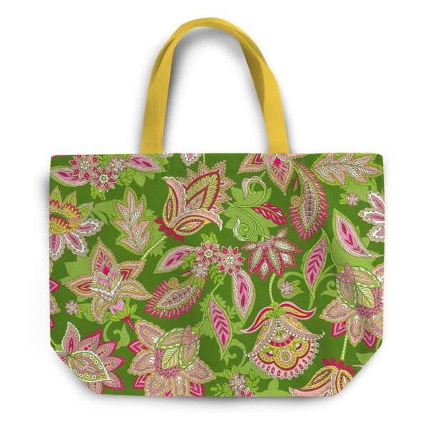 Nähset XL Shopper-Bag Tasche, Oriental rhapsody, grün, inkl. Schnittmuster + Anleitung