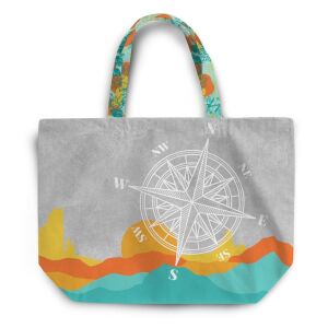Nähset XL Shopper-Bag Tasche, Discover The World, Kompass...