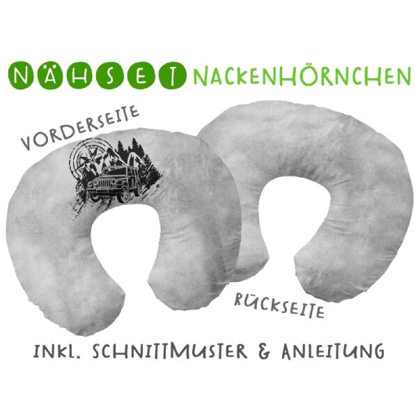 Nähset Nackenhörnchen, Discover The World, Offroad, inkl. Schnittmuster & Anleitung