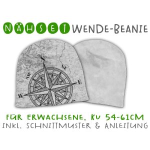 Nähset Erwachsenen Wende-Beanie, KU 54-61cm,...