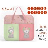 Nähset Hochw. Kindertasche Little Lama, inkl. Schnittmuster + Anleitung, ägyptische Baumwolle