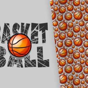 XL Panel + Kombistoff Sports, Basketball, (2 in 1)