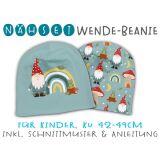 Nähset Wende-Beanie, KU 42-49cm, Im Feenwald, regenbogen, Bio-Jersey