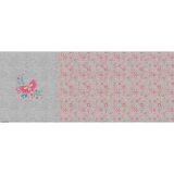 Bio-Sommersweat, PANEL + Kombistoff, Embroidery, Schmetterling, grau melange
