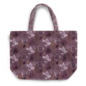Nähset XL Shopper-Bag Tasche, Schmetterlinge lila,...