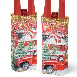 Flaschen-Tasche (Nähset) Christmas Truck