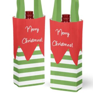 Flaschen-Tasche (Nähset) Merry Christmas