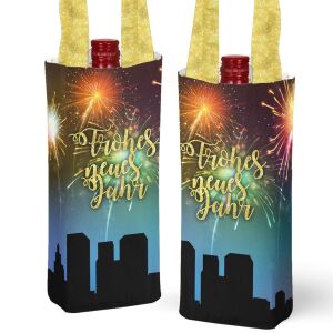 Flaschen-Tasche (Nähset) Frohes Neues Jahr