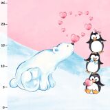 Pinguin Party (PANEL + Kombistoff) Eisbär, Bio-Jersey