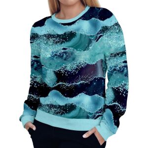 Damen Sweater (Nähset) Aquarell türkis