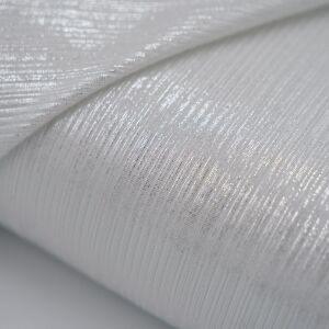 Metallic Lamé Stretch Jersey - Weiß
