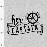 Captain - Anchor, Pärchen (XL-Panele) Sweat grau-meliert