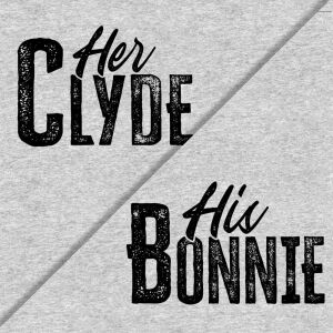Bonnie - Clyde, Pärchen (XL-Panele) Sweat grau-meliert