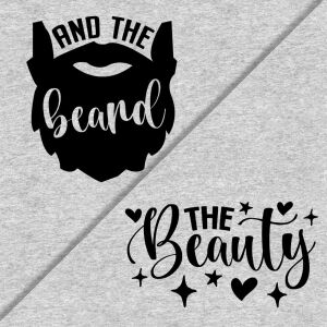 Beard - Beauty, Pärchen (XL-Panele) Sweat grau-meliert