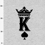 King - Queen, Pärchen (XL-Panele) Sweat grau-meliert