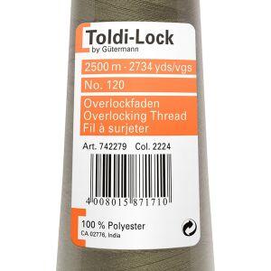 Gütermann Overlocknähgarn - Toldi-Lock Braun 2224