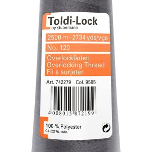 Gütermann Overlocknähgarn - Toldi-Lock Grau 9585