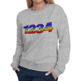 Damen Sweater Jahreszahl "Regenbogen" (Nähset)