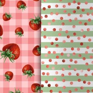 Hundehalstuch (Nähset) Erdbeeren
