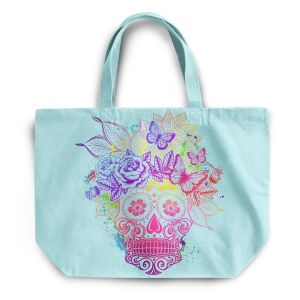XL Shopper-Bag Tasche, Skull bunt (Nähset)