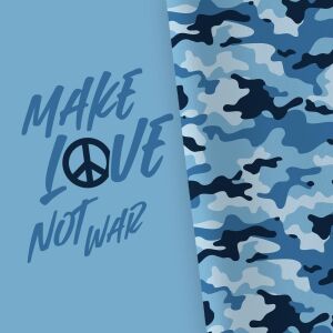 Camouflage, Make Love, blau, PANEL + Kombistoff