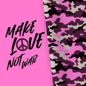 Camouflage, Make Love, pink, PANEL + Kombistoff