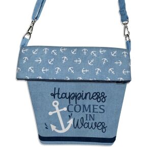 Foldover Bag Tasche, Maritim, Happiness (Nähset)