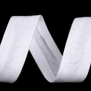 Schrägband Baumwolle 20mm Weiß