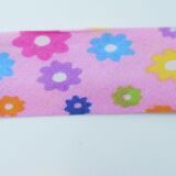 3m Schrägband bedruckt 20mm Blumen/Pink