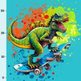 PANEL + Kombistoff, Skateboard Dino