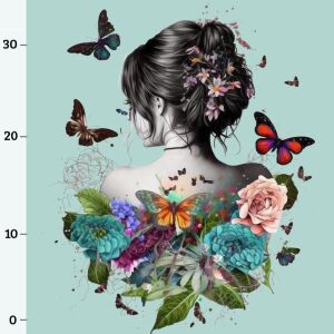 Woman Butterfly (XL-Panel)