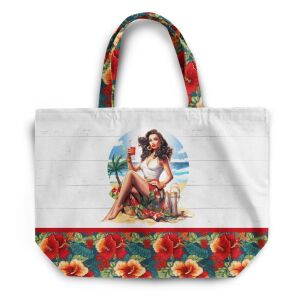 XL Shopper-Bag Tasche, Blumen (Nähset)