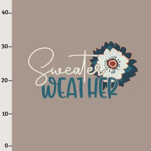Sweater Weather, Boho Flowers, Sommersweat (XL-Panel)