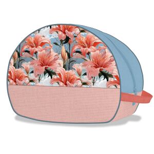 Beautybag, Blumen rosa (Nähset)