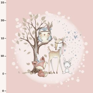 Tiere unterm Baum, Native Woodland Babys (Panel) Sommersweat