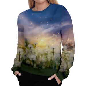 Damen Sweater, Pusteblumen (N&auml;hset)