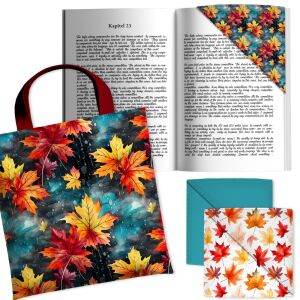 Lesezeichen & Büchertasche, Herbst (Nähset)